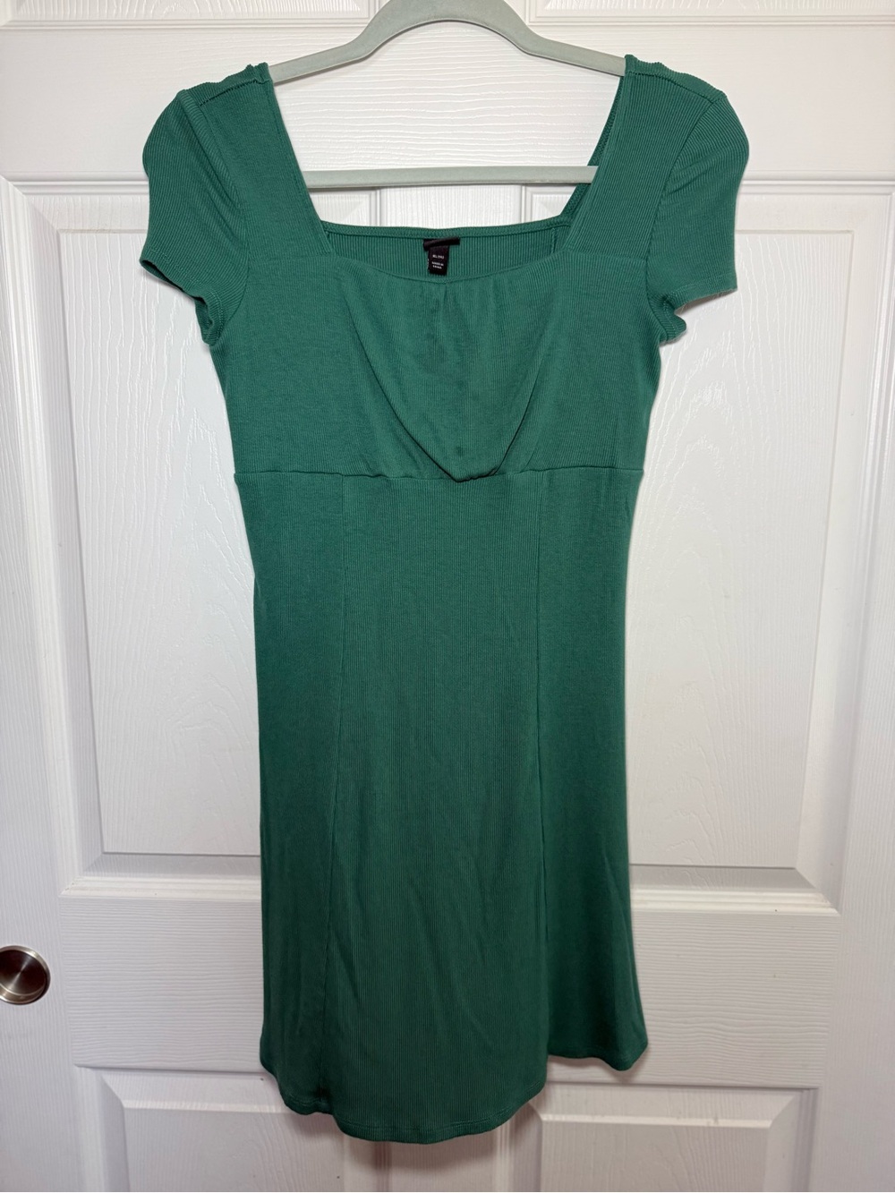 Art Class girls Green Square Neck Short Sleeve Dress